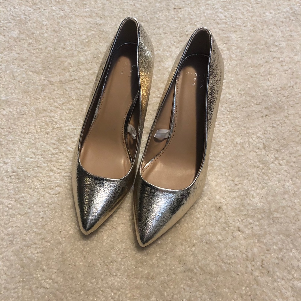 Gold metallic heels from target